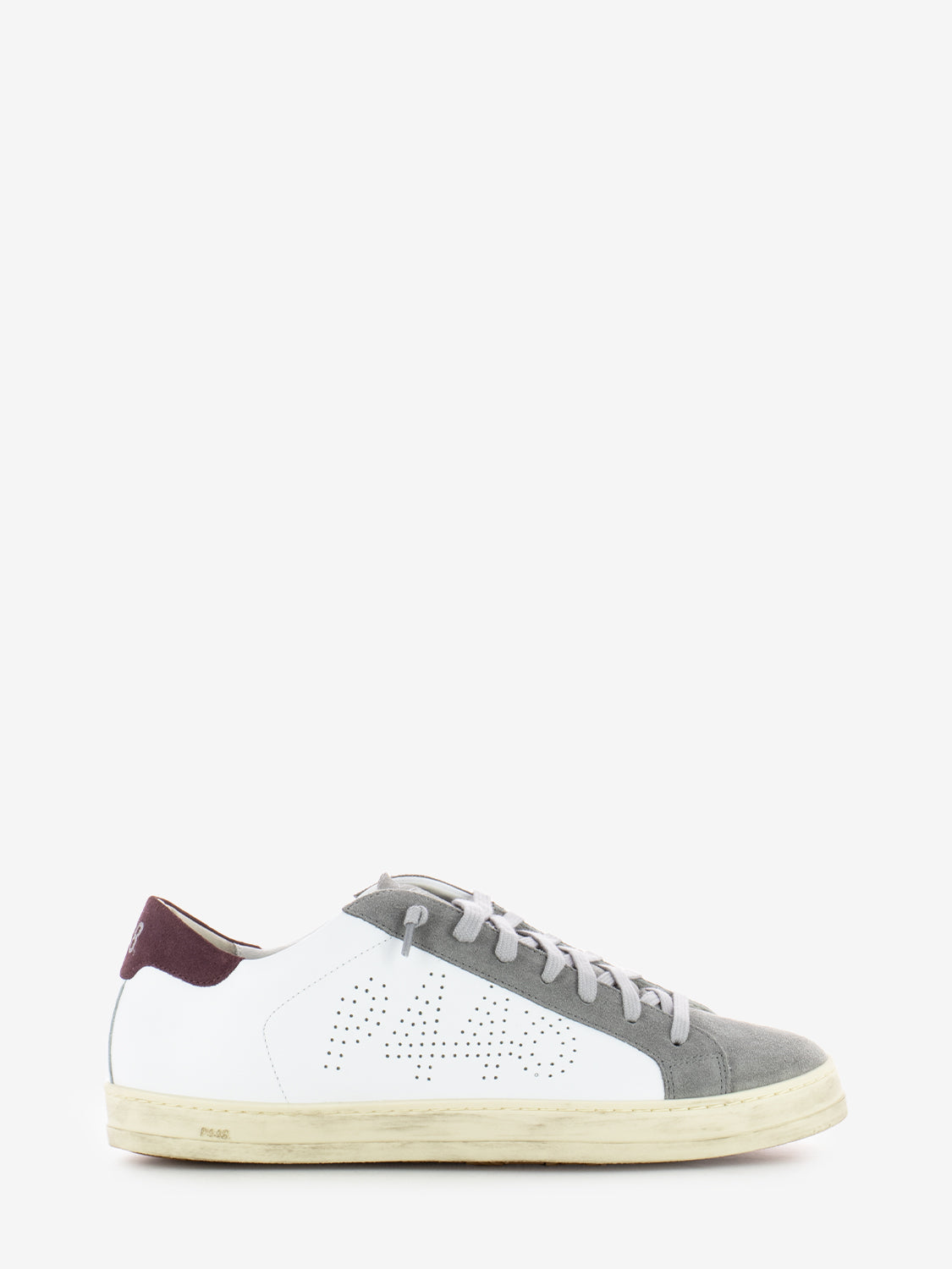 Sneaker John-m white / burgundy