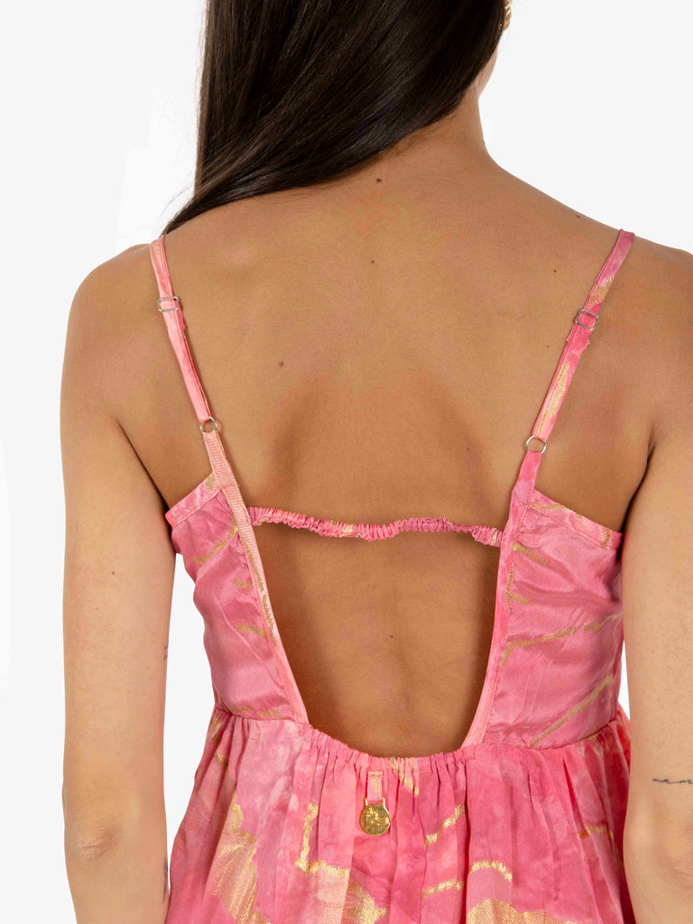 PAHIESA - Abito corto senza maniche rosa