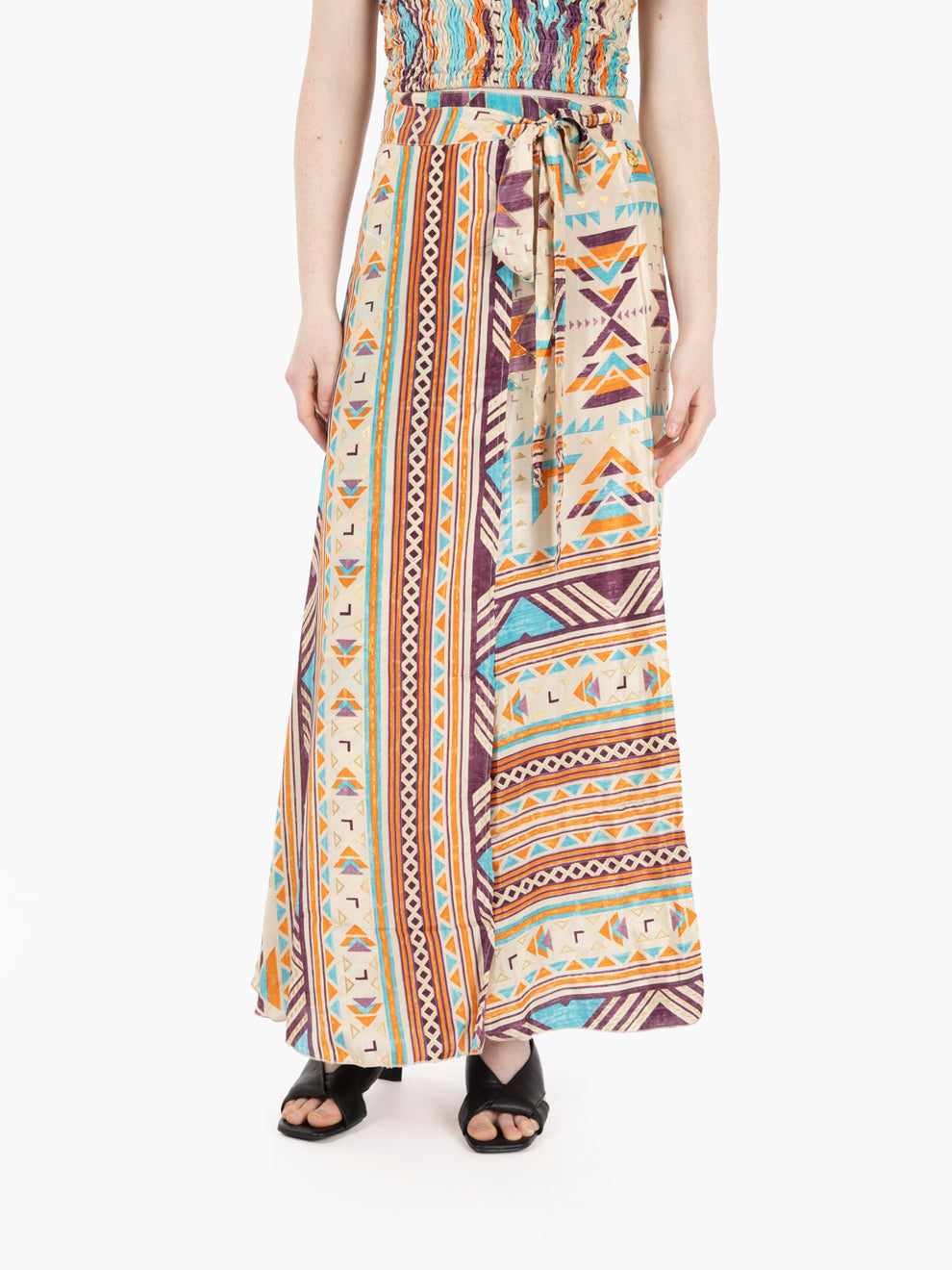 Orange/Brown Wrap Skirt