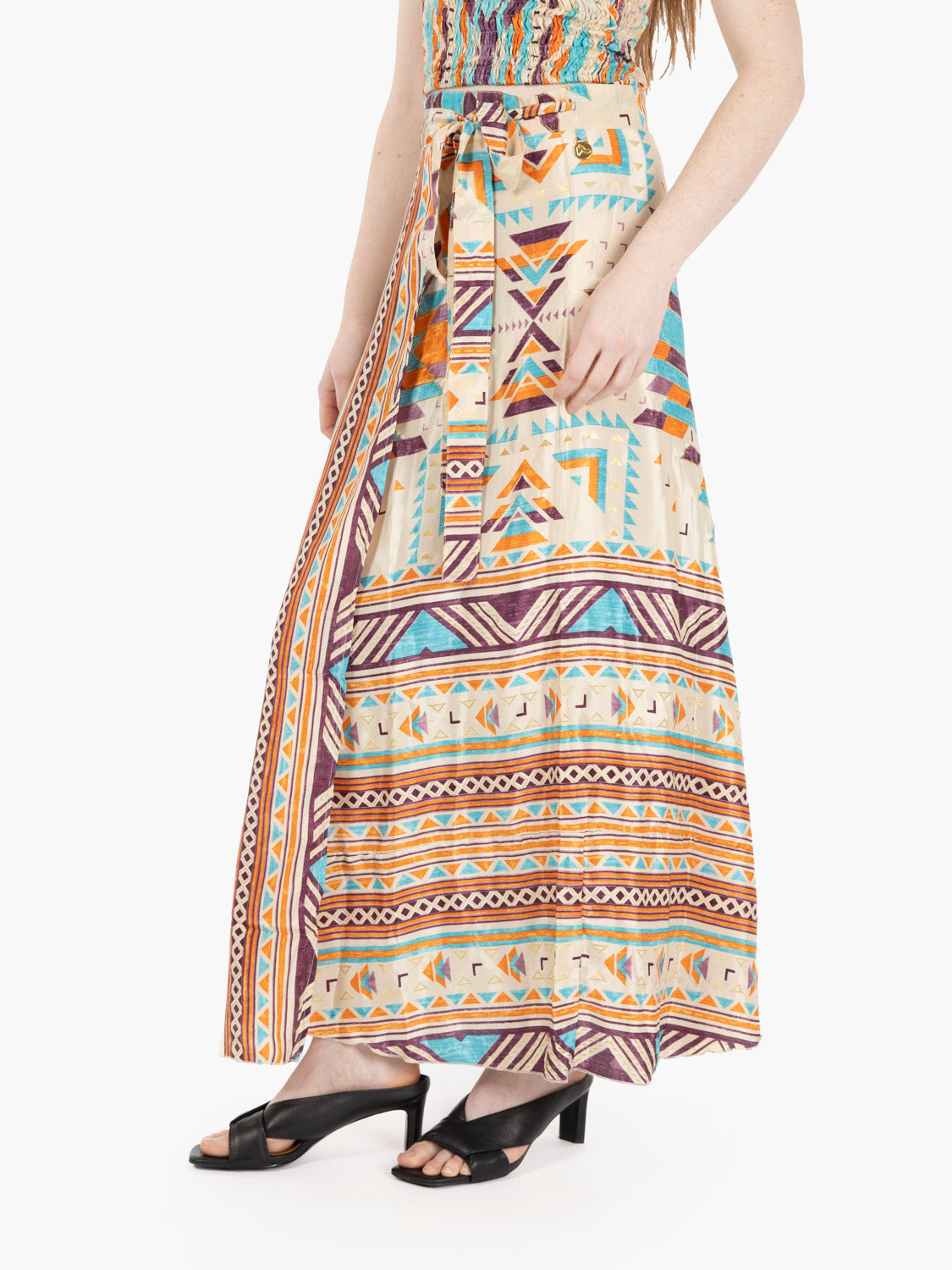 Orange/Brown Wrap Skirt
