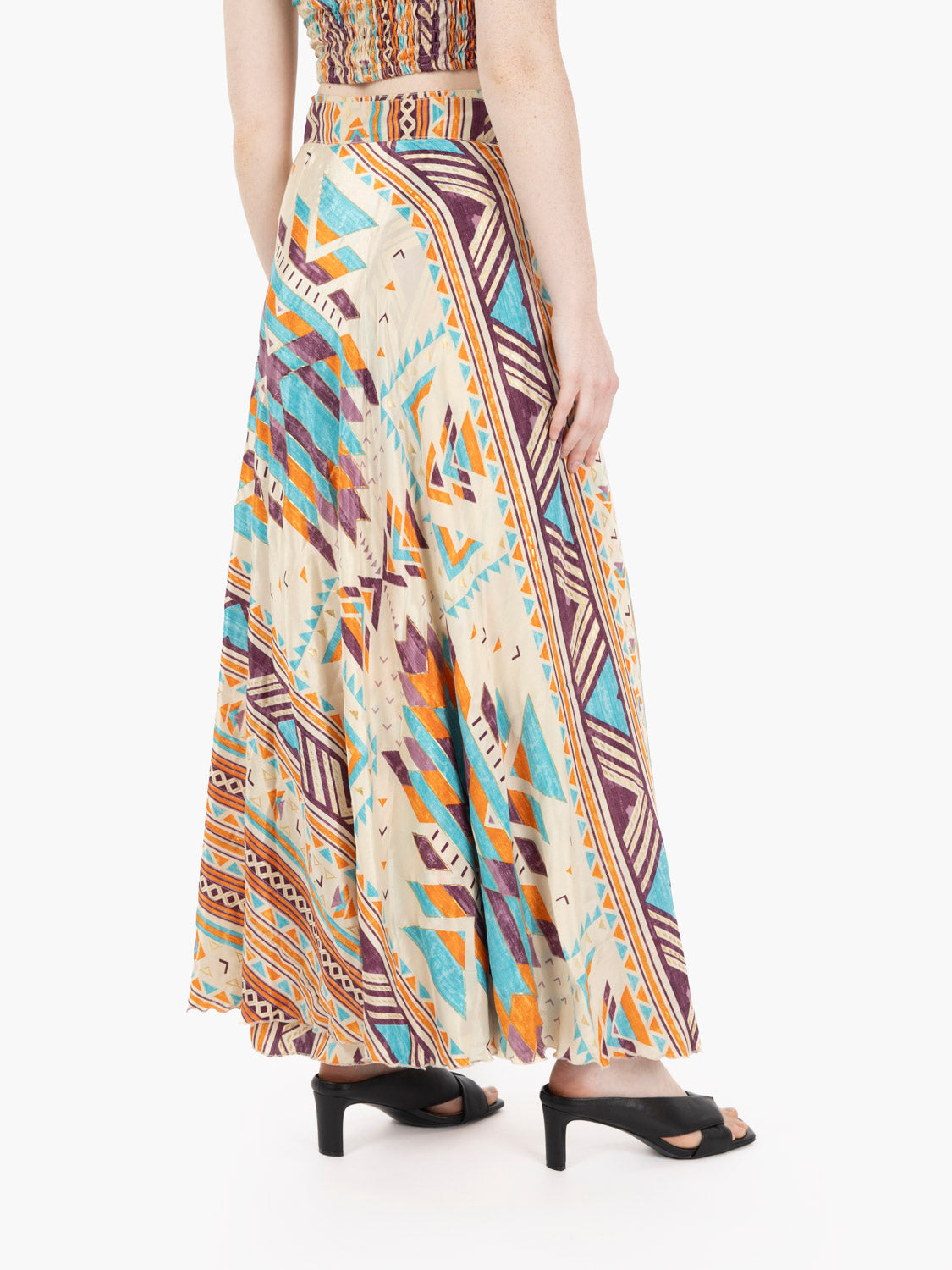 Orange/Brown Wrap Skirt