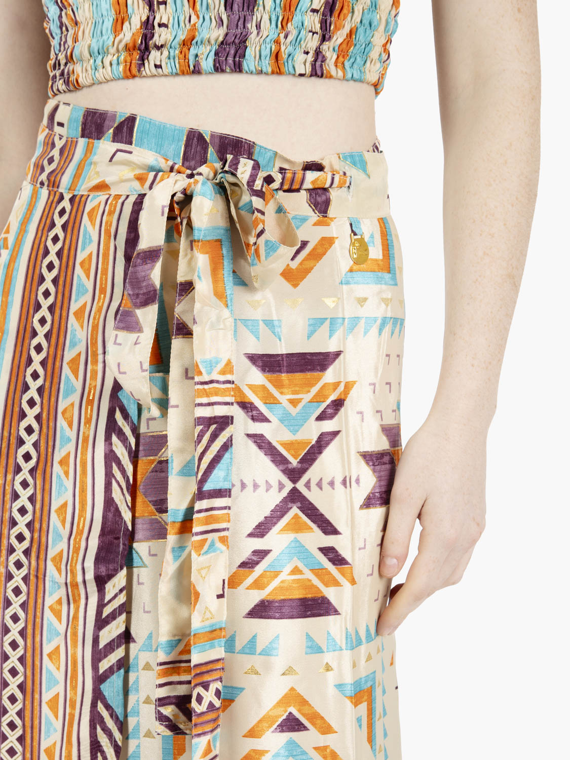 Orange/Brown Wrap Skirt