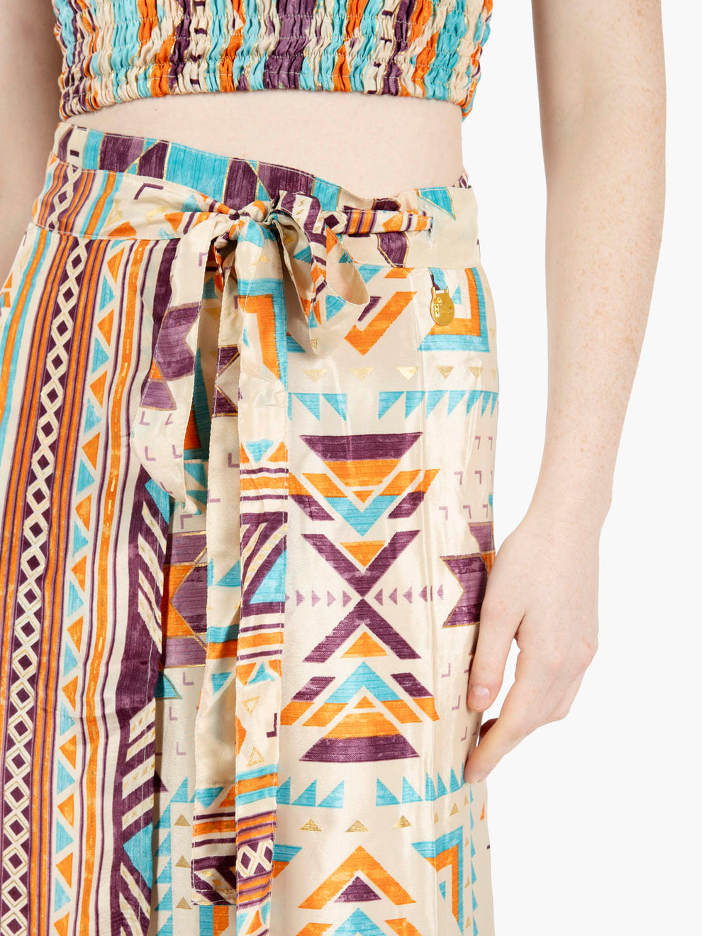 Orange/Brown Wrap Skirt