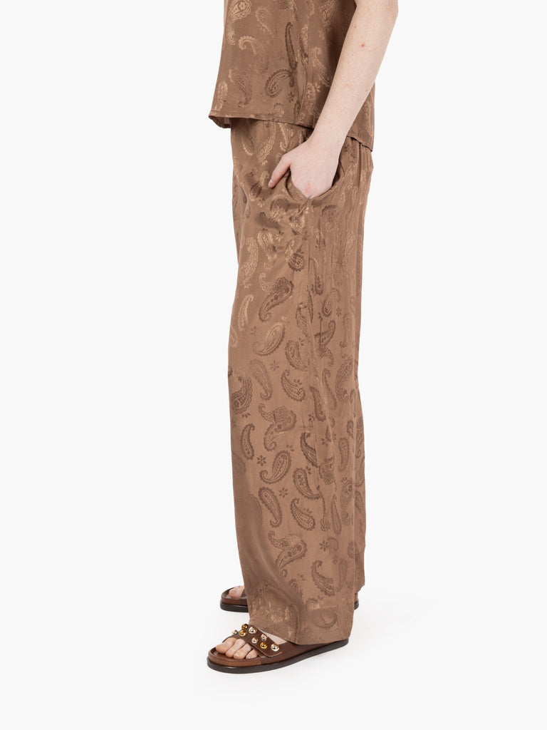 PAHIESA - Pantalone in viscosa cacao