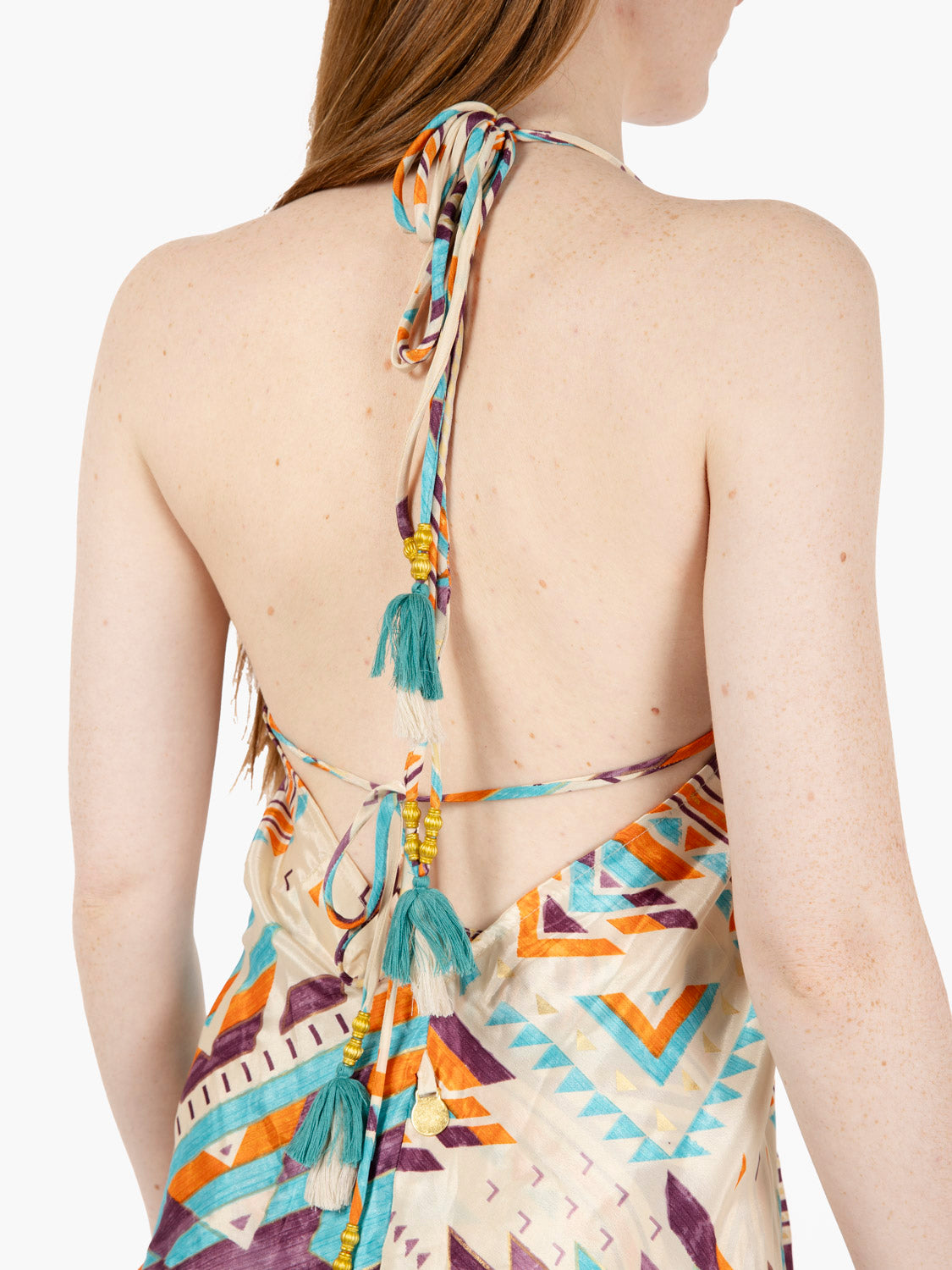 Orange/Brown Back Lace Up Top