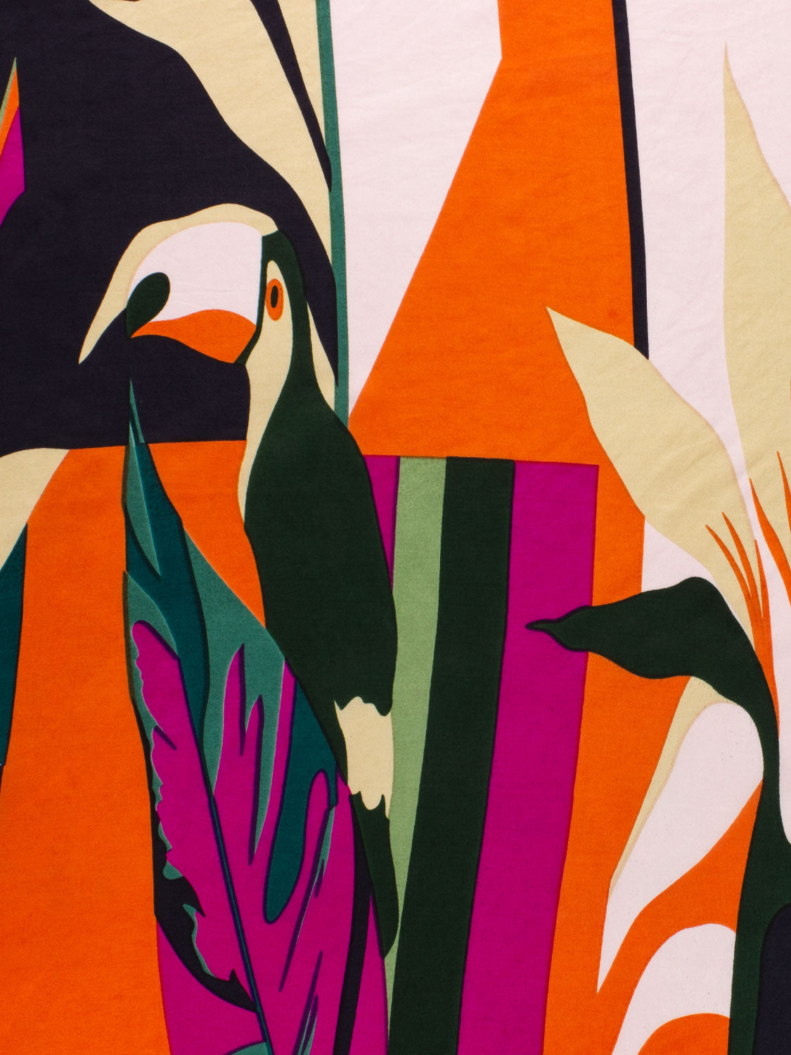 Foulard Cedro in seta fantasia nero / arancio