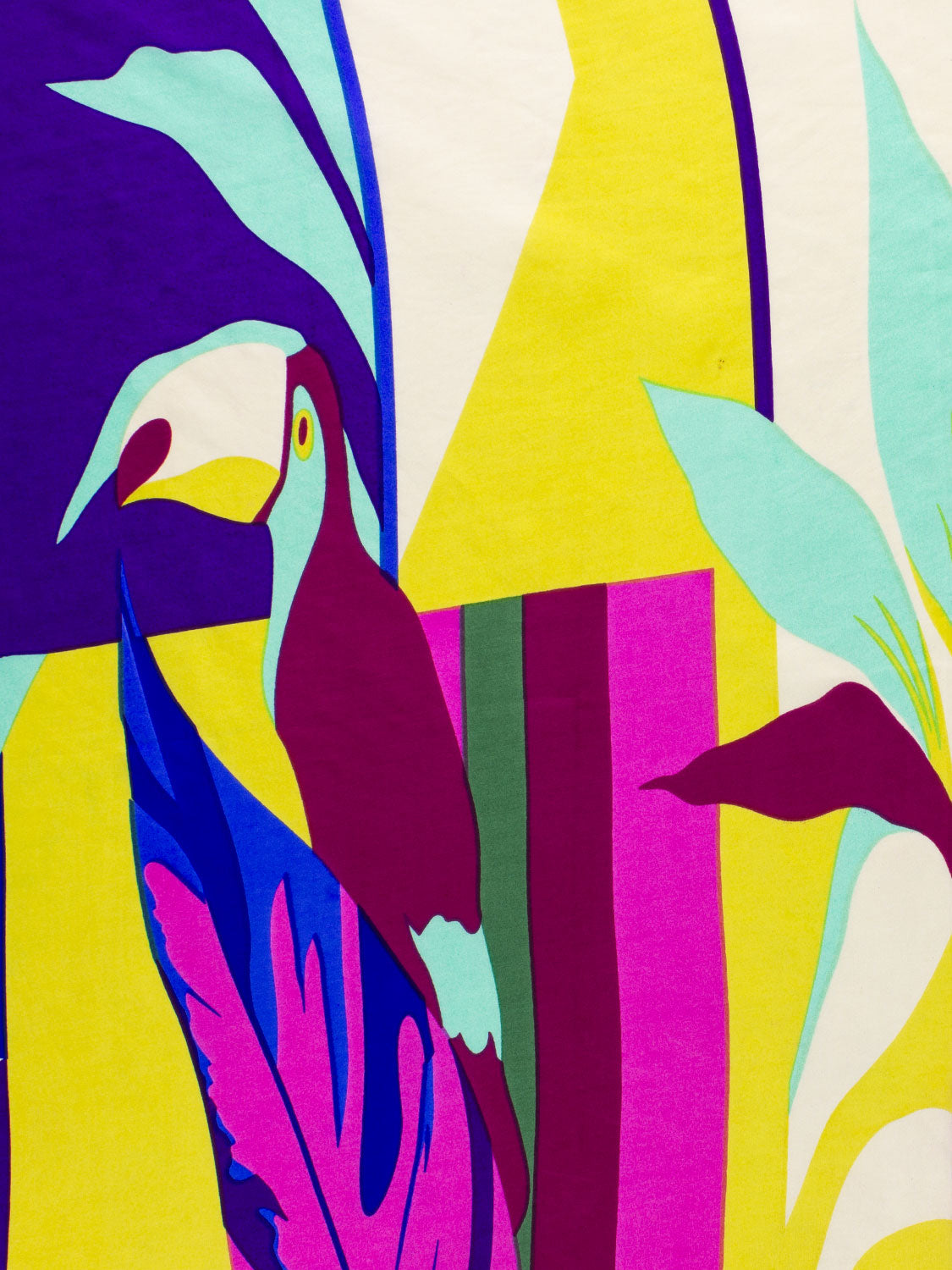 Cedro silk scarf with purple pattern