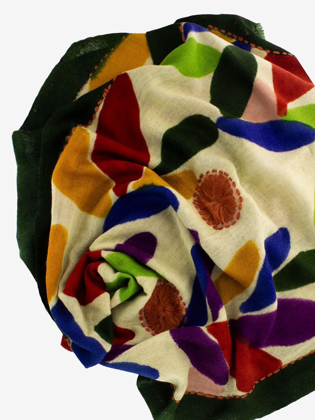 Pashmina Advika green / beige / multicolor