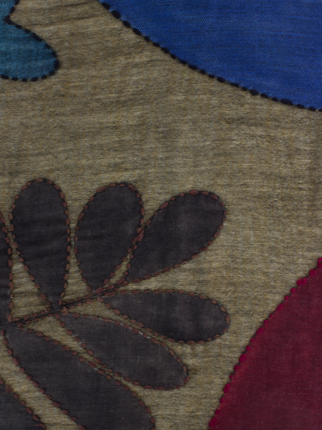 Pashmina Bernadette blu / marrone