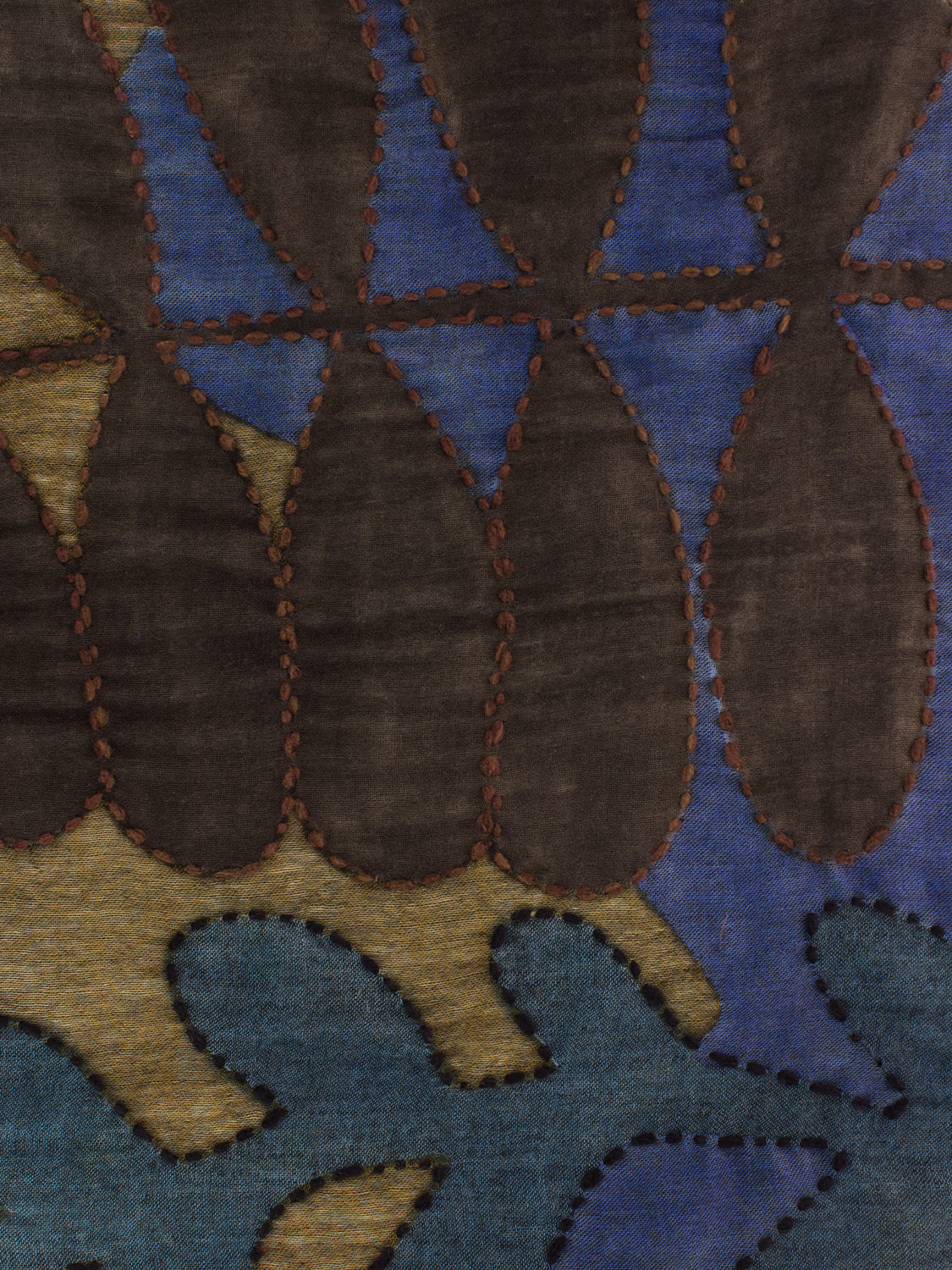 Pashmina Bernadette blu / marrone
