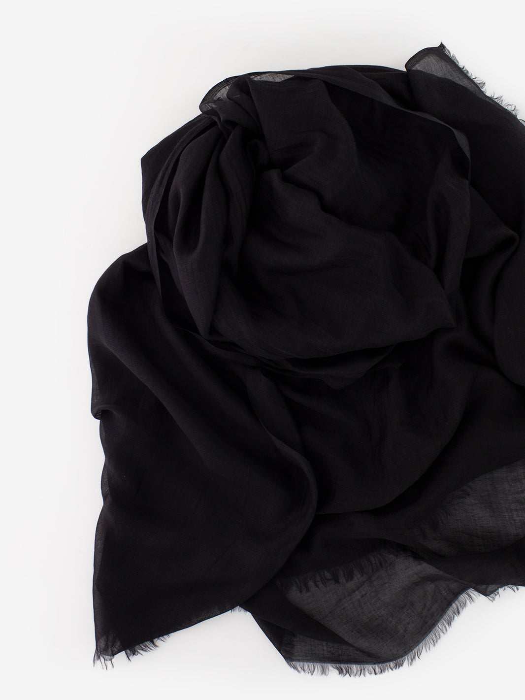 Solid black Cactus Pashmina