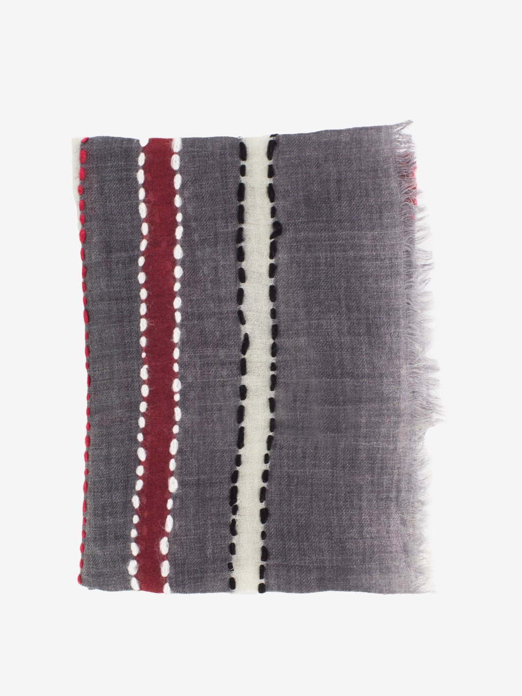 Pashmina Capucine grey / red