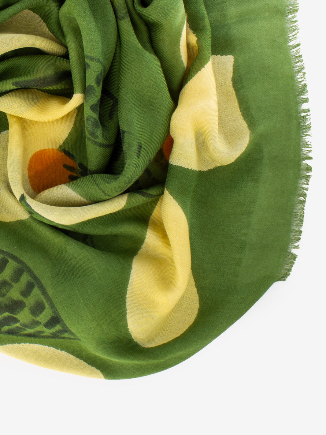 Pashmina Daverio con stampa verde / beige