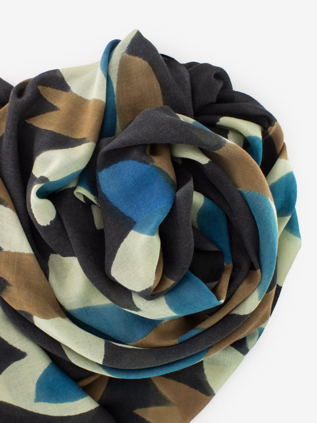 Pashmina Derovere con stampa nero / marrone