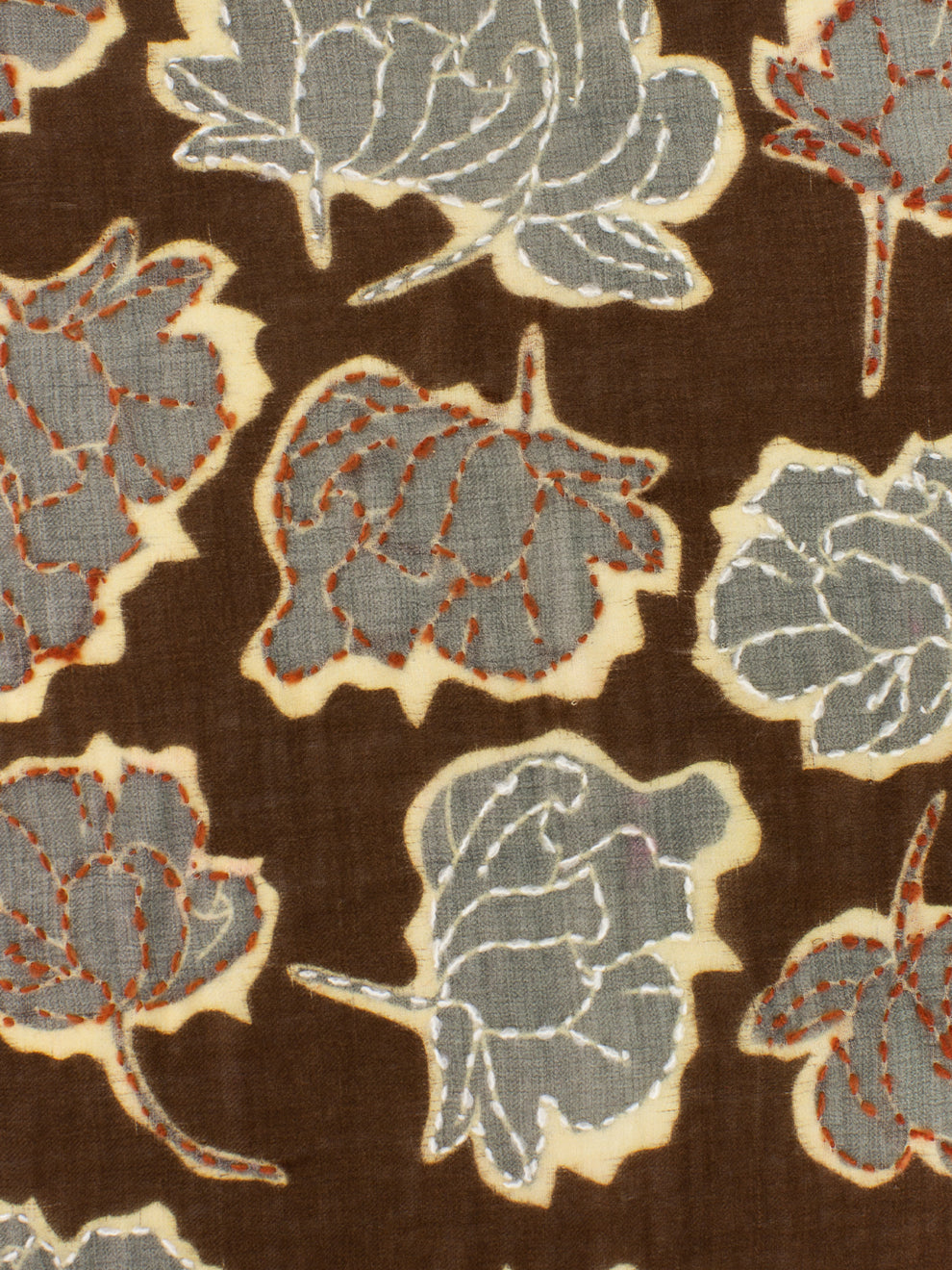 Pashmina Farina with brown / grey embroidery