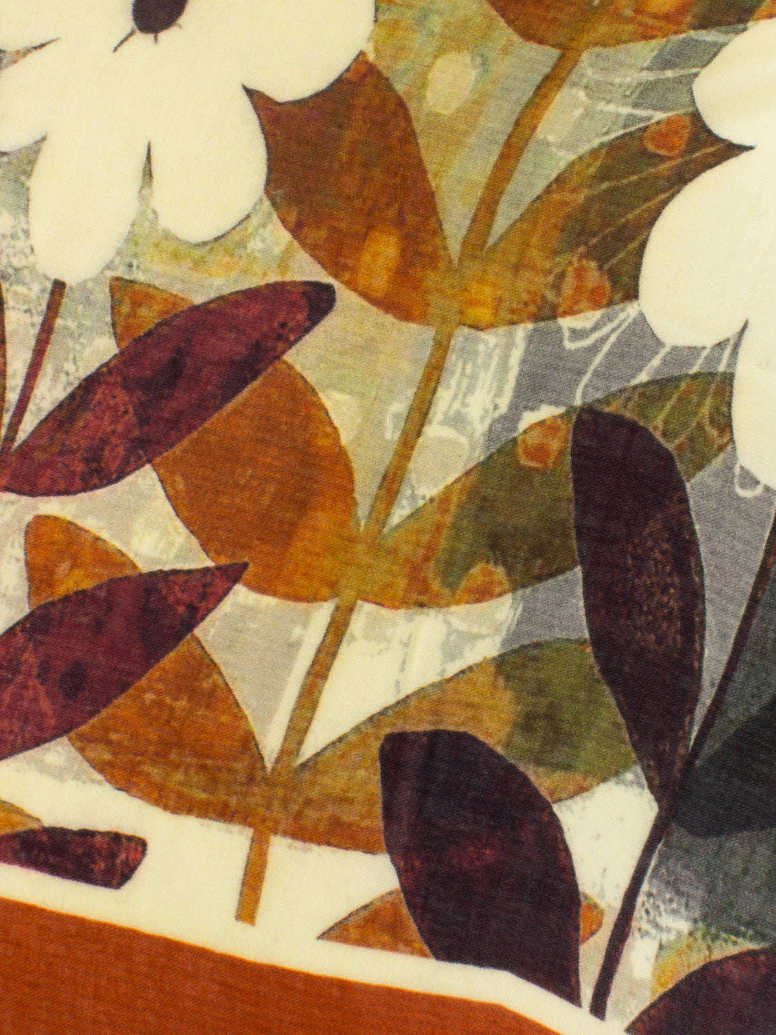 Pashmina Kosmo with brown / beige prints