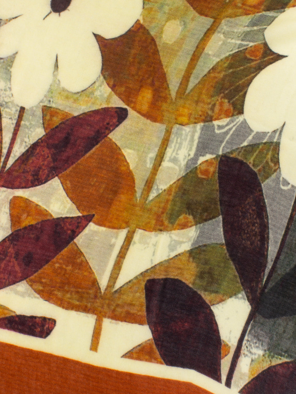 Pashmina Kosmo with brown / beige prints