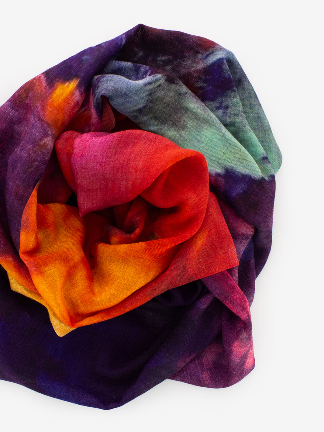 Pashmina Moria con stampe viola / fucsia