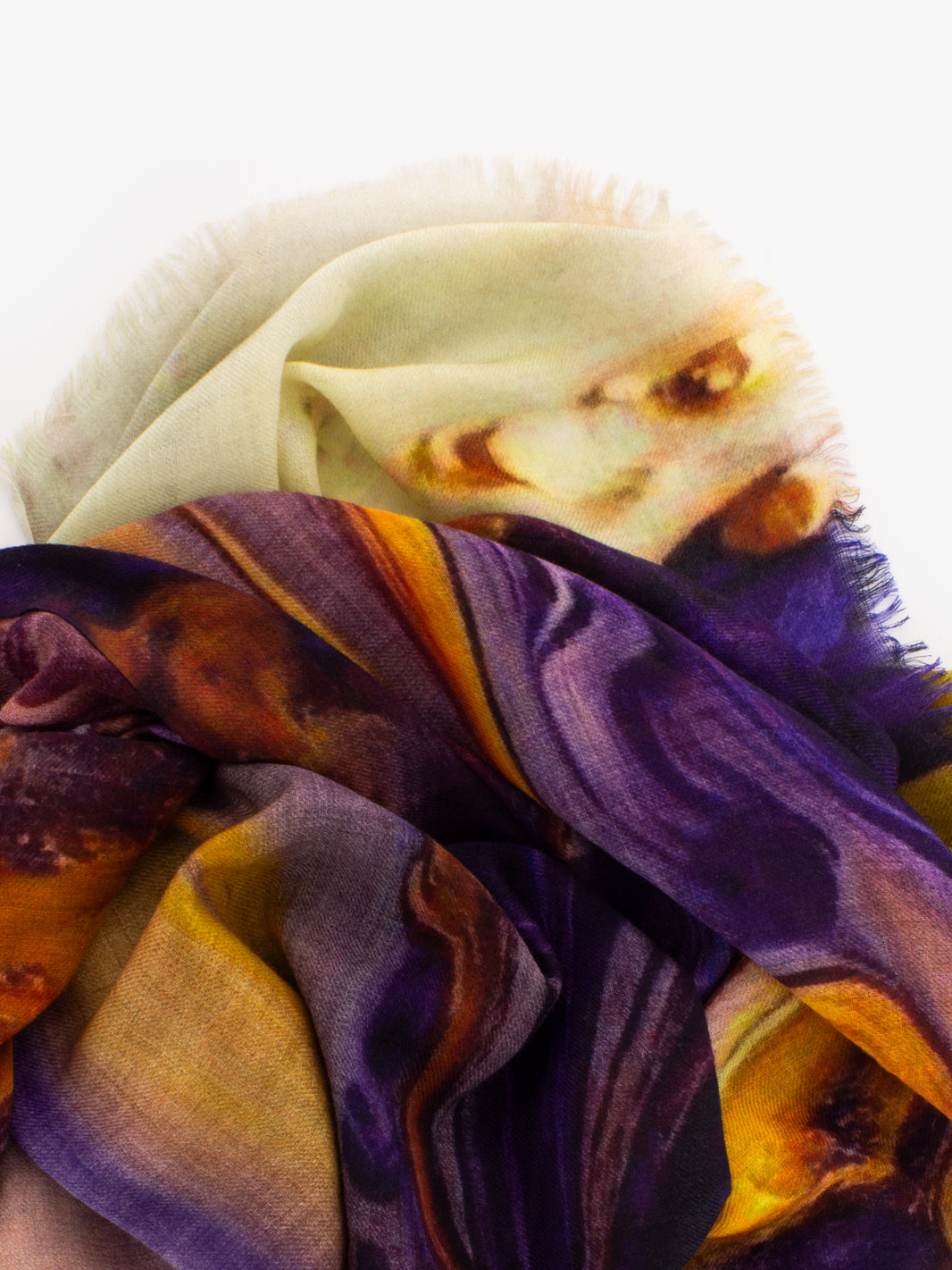 Pashmina Sagasta con stampa viola / giallo