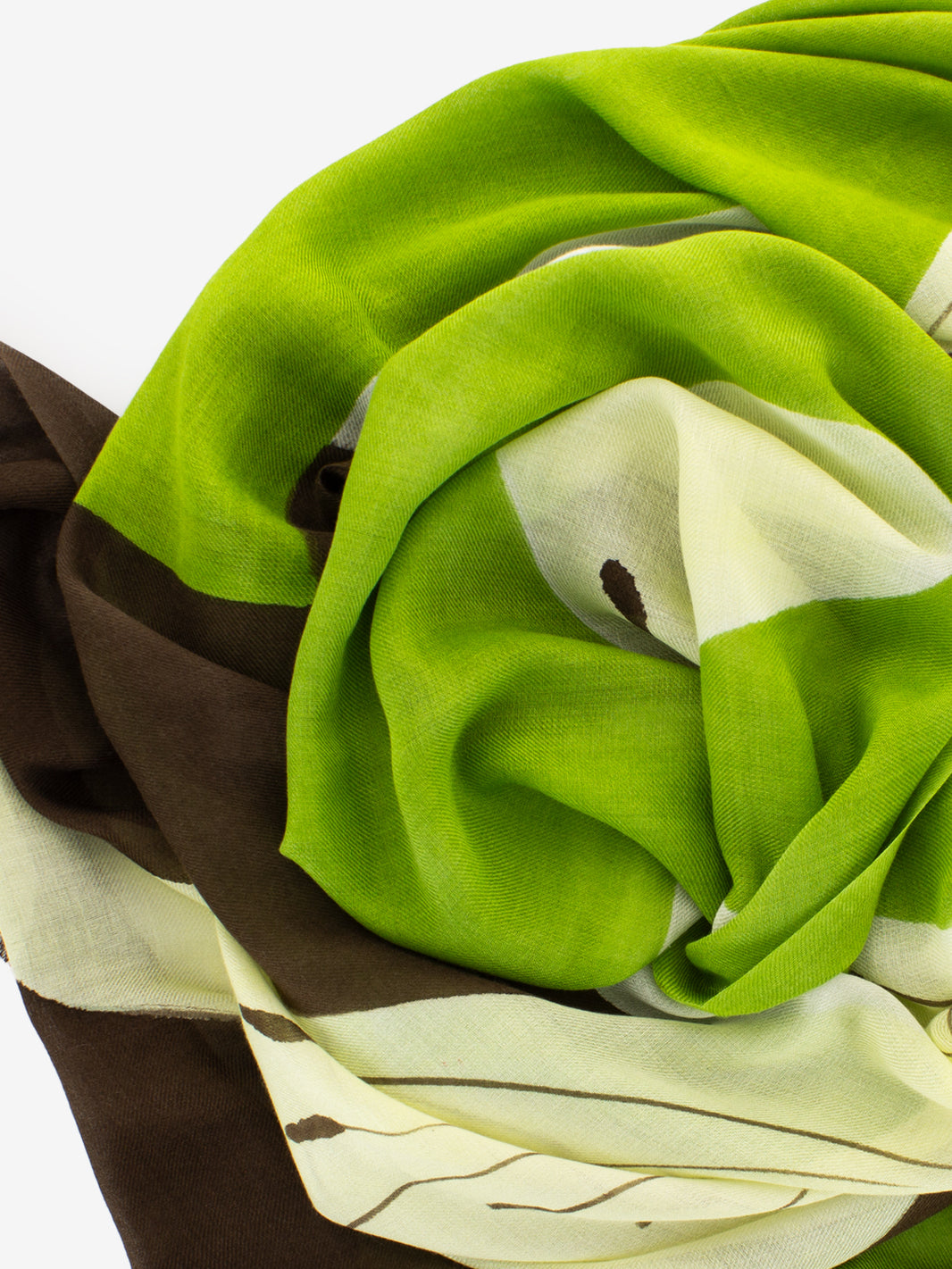 Sciarpa Davoli con stampe verde / beige