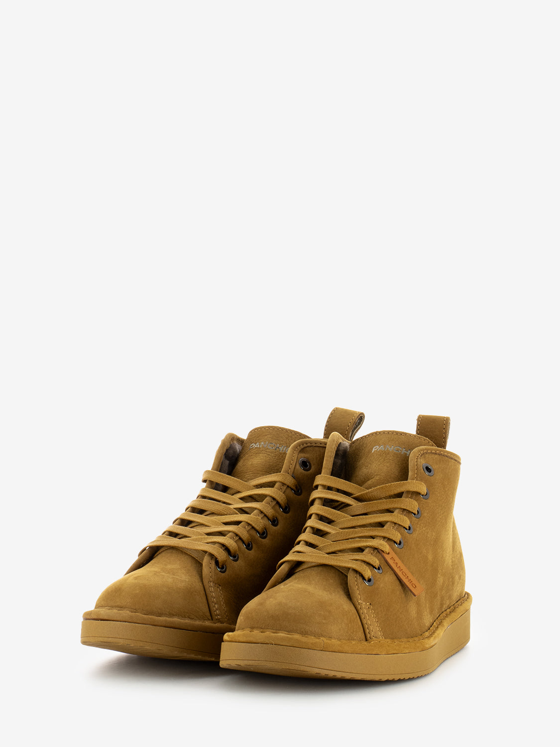 Ankle boot nubuck shearling lining curry brown
