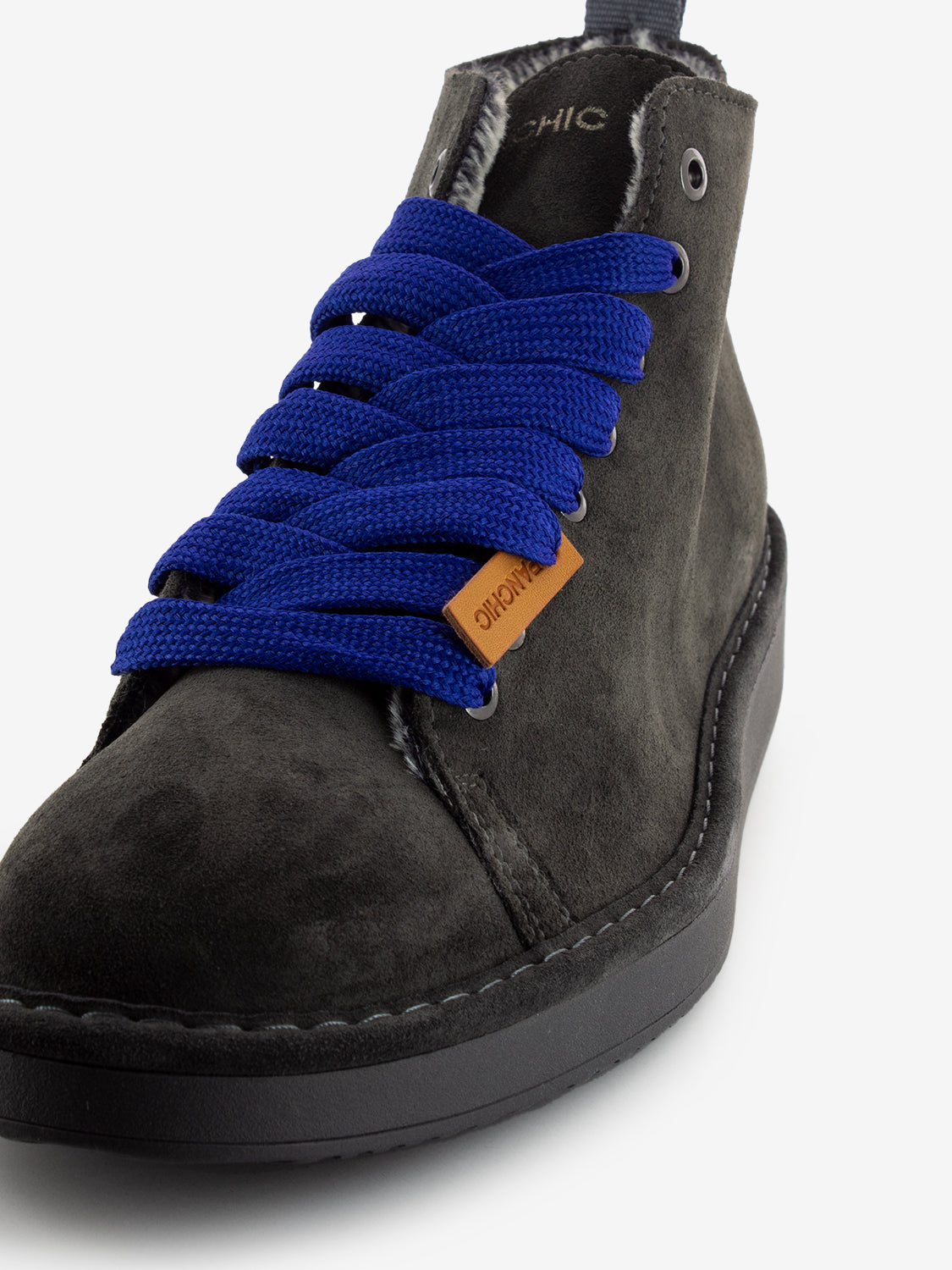 Ankle boot suede faux fur lining anthracite - ultram