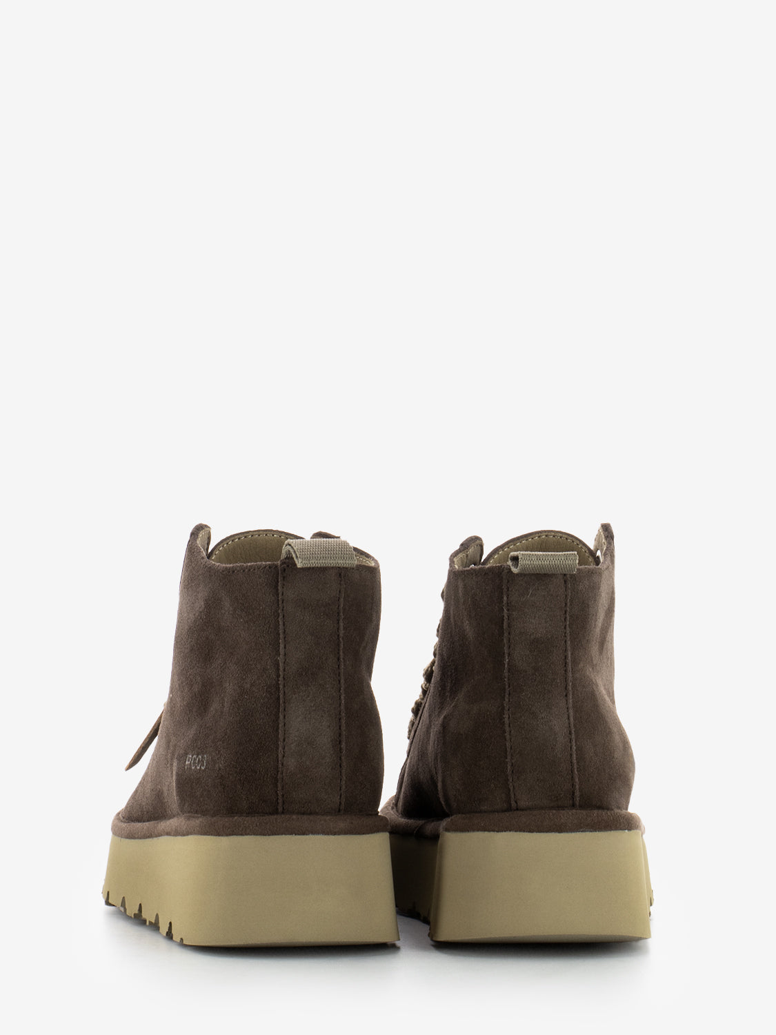 Ankle boot suede microfibre lining brown