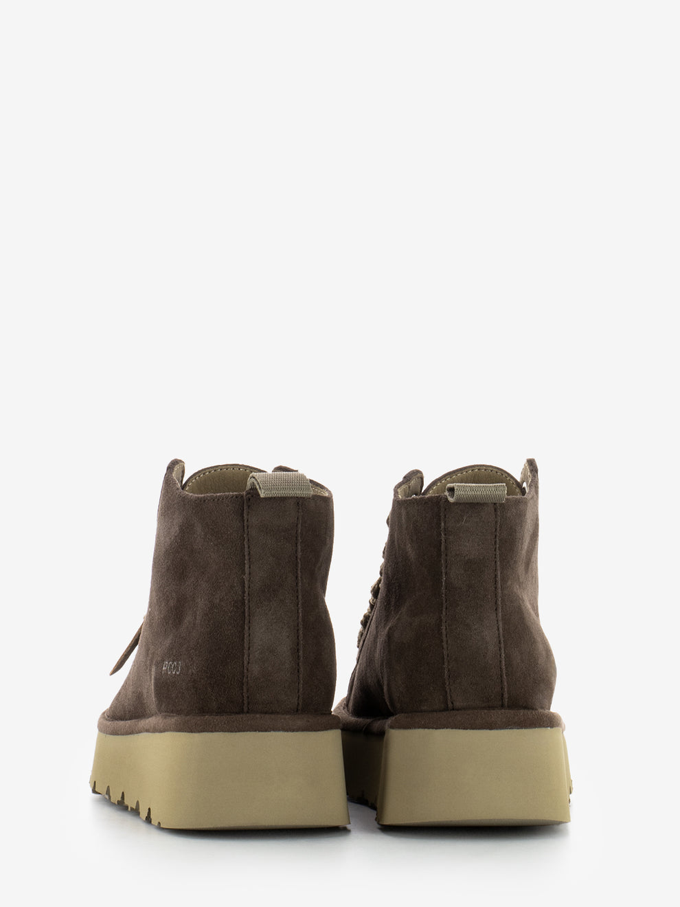 Ankle boot suede microfibre lining brown