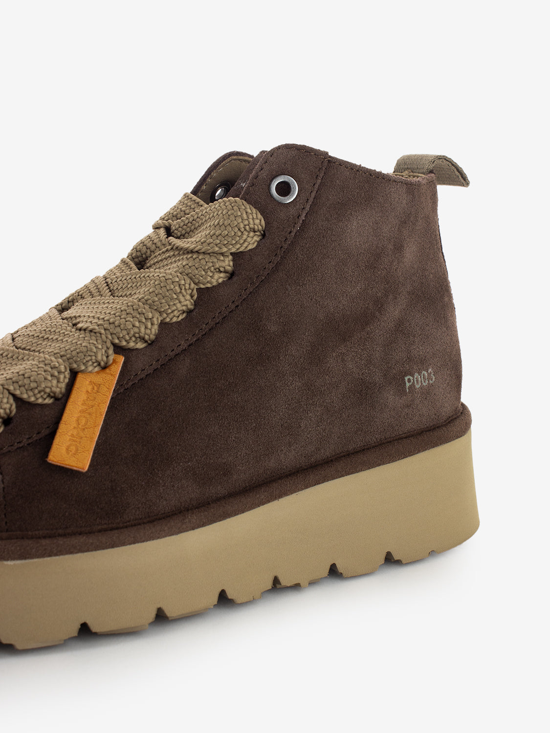 Ankle boot suede microfibre lining brown