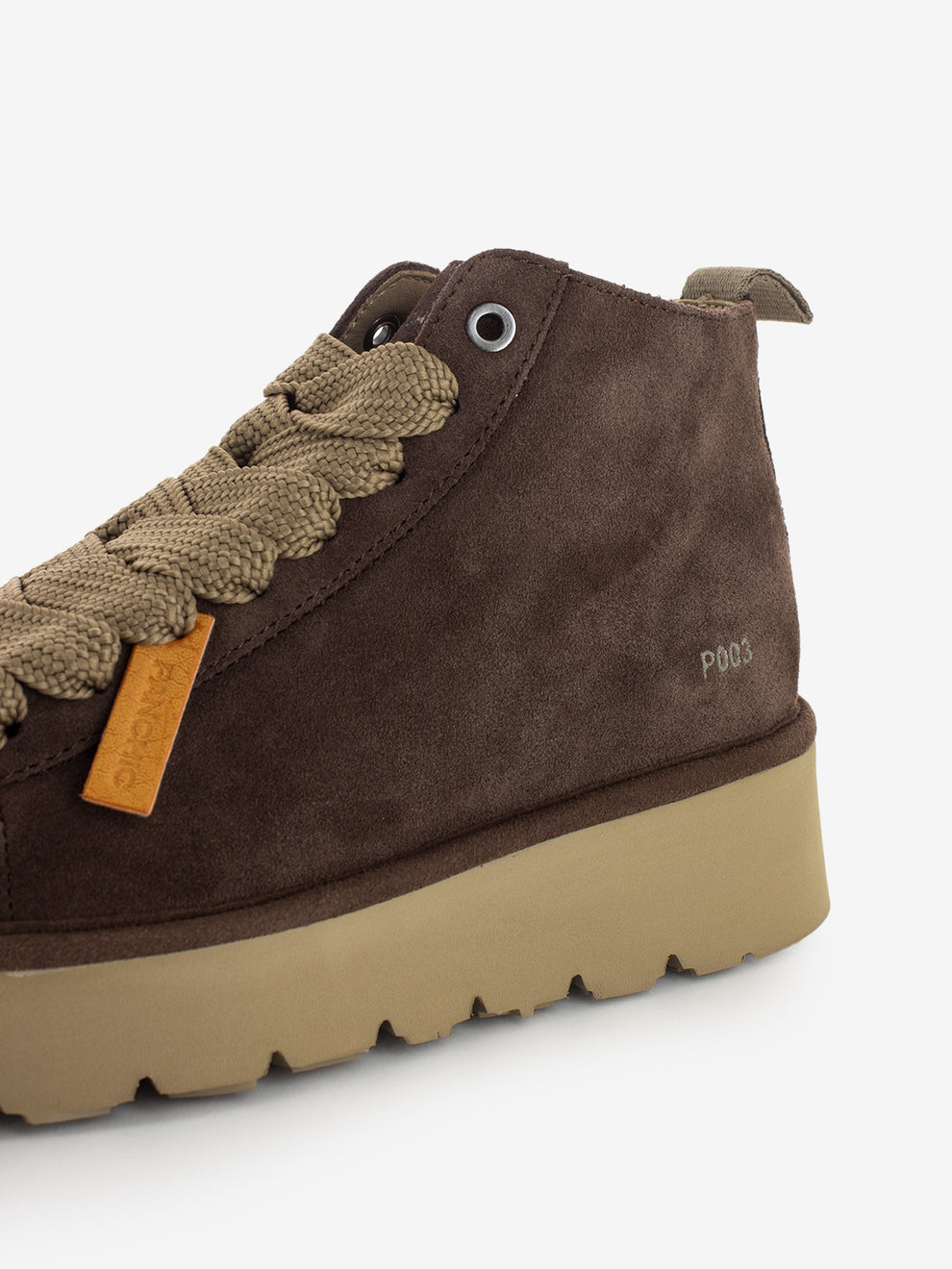 Ankle boot suede microfibre lining brown