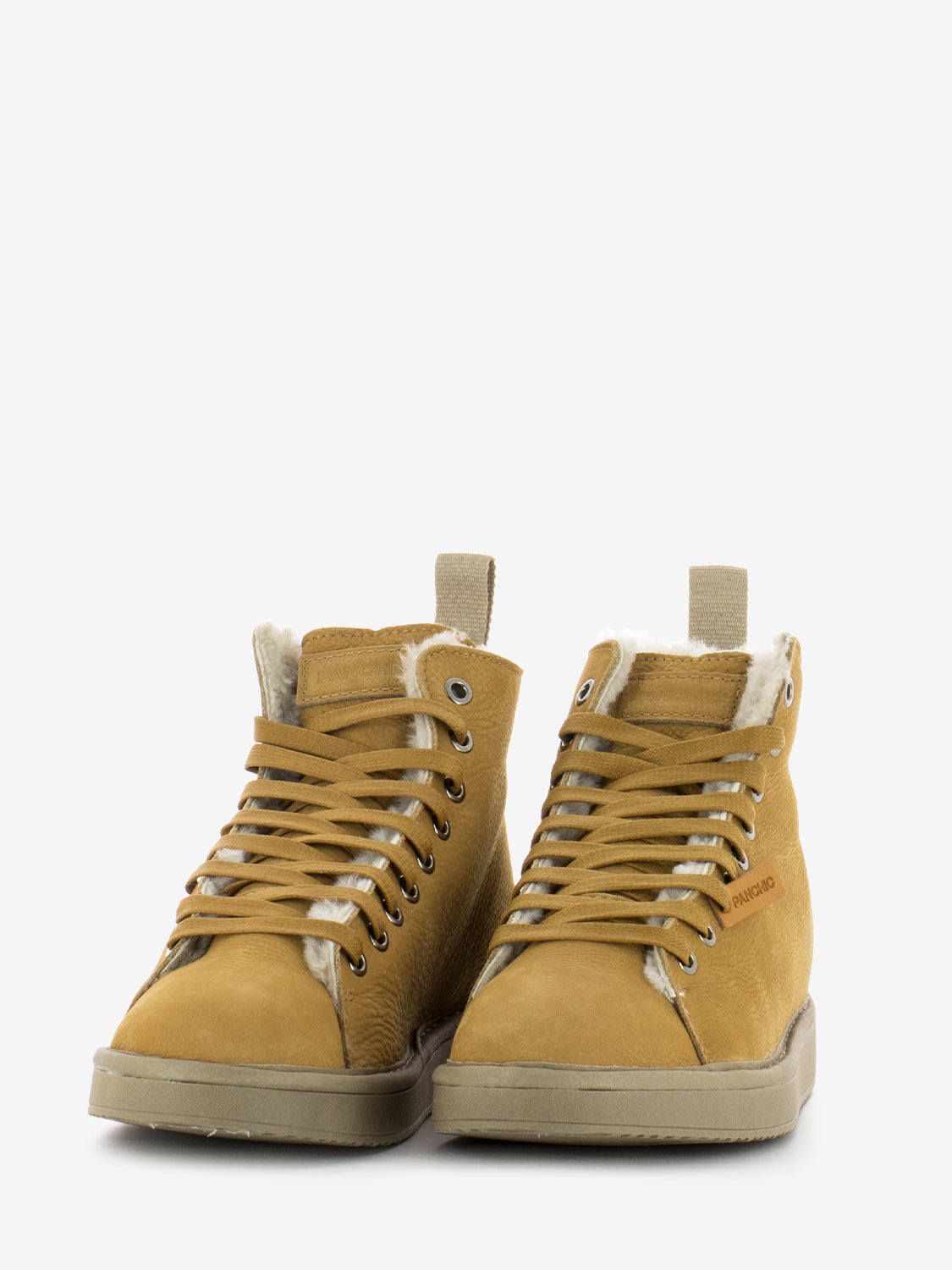 P01 Ankle Boot Nubuck Shearling Lining Camel