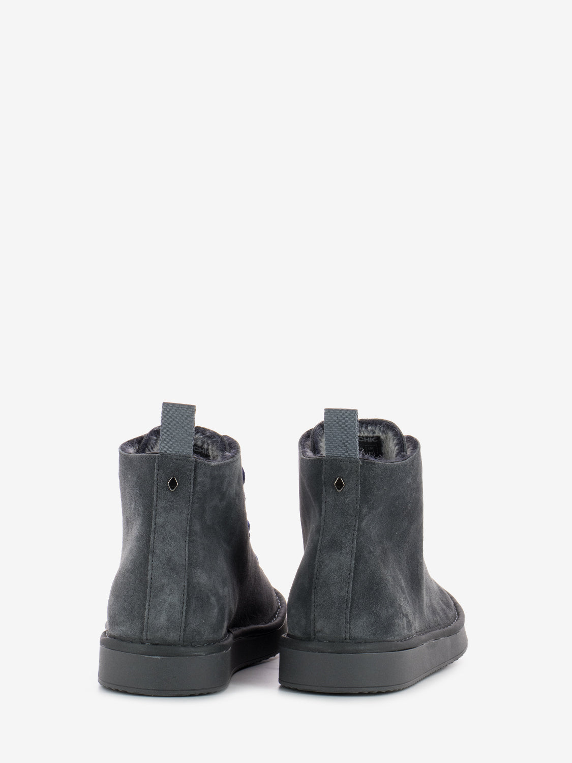 P01 Ankle boot suede faux fur lining anthracite / electric blue