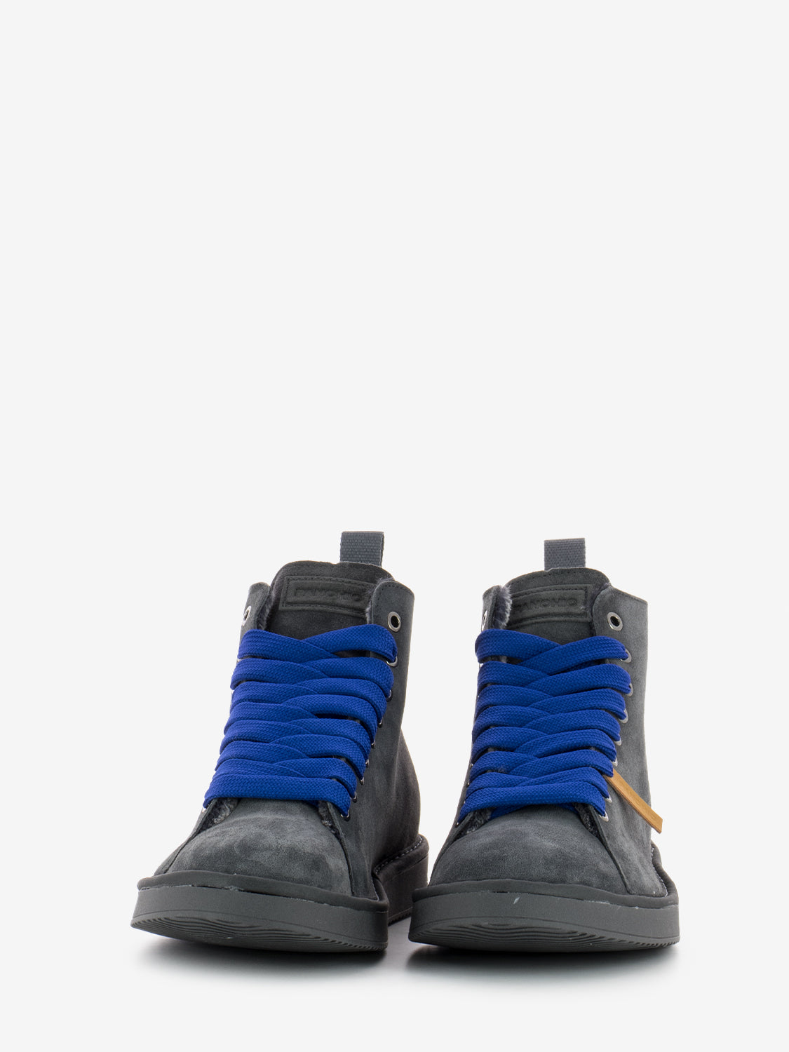 P01 Ankle boot suede faux fur lining anthracite / electric blue