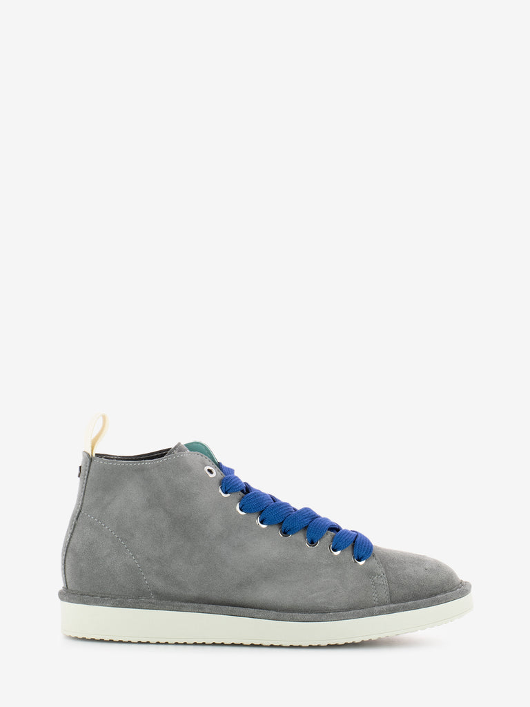 PANCHIC - P01 ankle boot suede vibrant grey / true blue