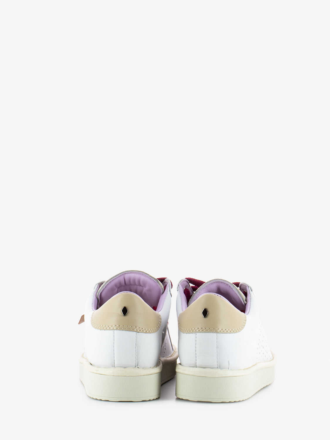 P01 Lace-Up leather suede white fog / fuxia