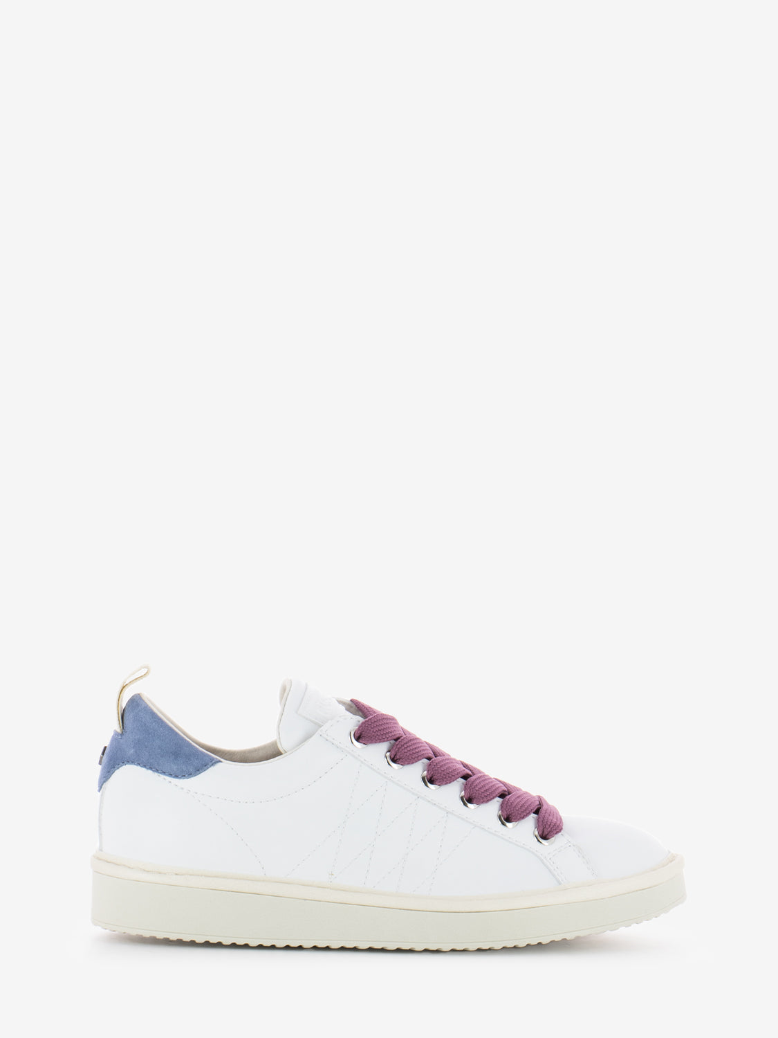P01 Lace-Up Microfibre Suede white / nebula blue / brown rose