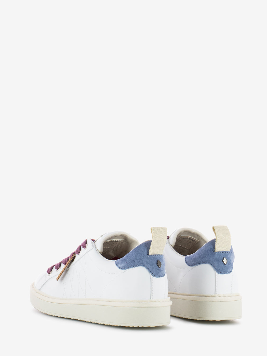 P01 Lace-Up Microfibre Suede white / nebula blue / brown rose
