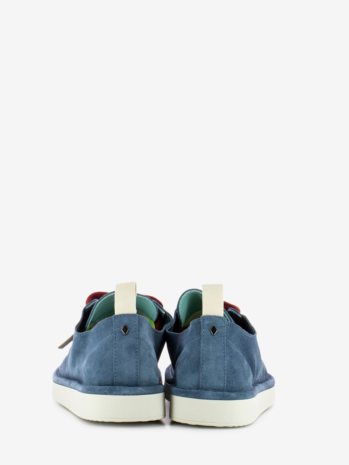 P01 Lace Up Suede Basic blue / red