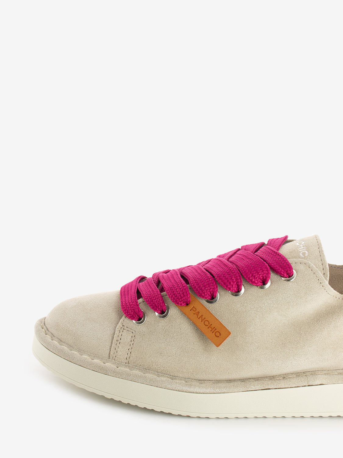 P01 Lace-Up Suede Fog / Fuxia