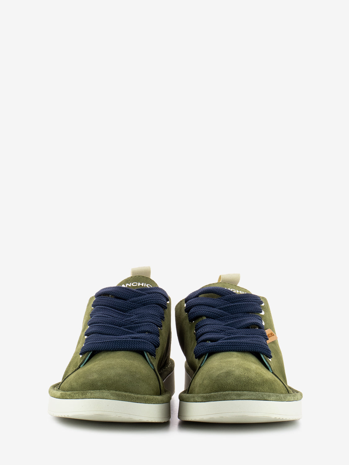 P01 Lace Up Suede forest night / cobalt