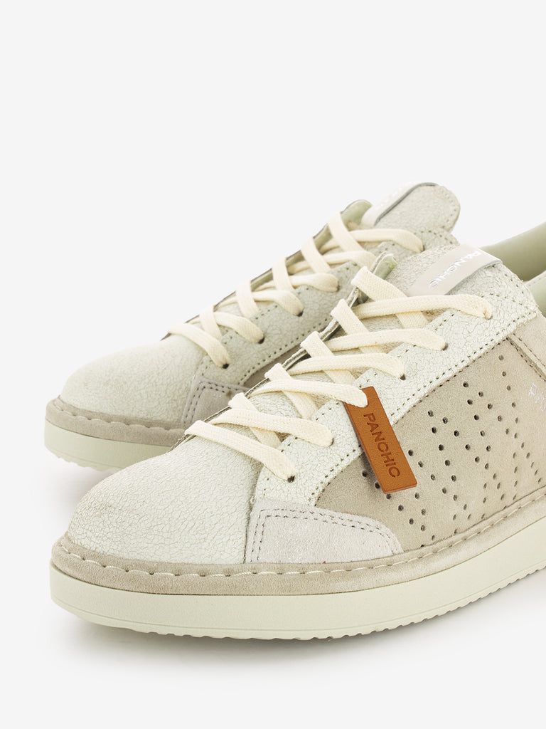 PANCHIC - P01 lace-up suede lurex fog