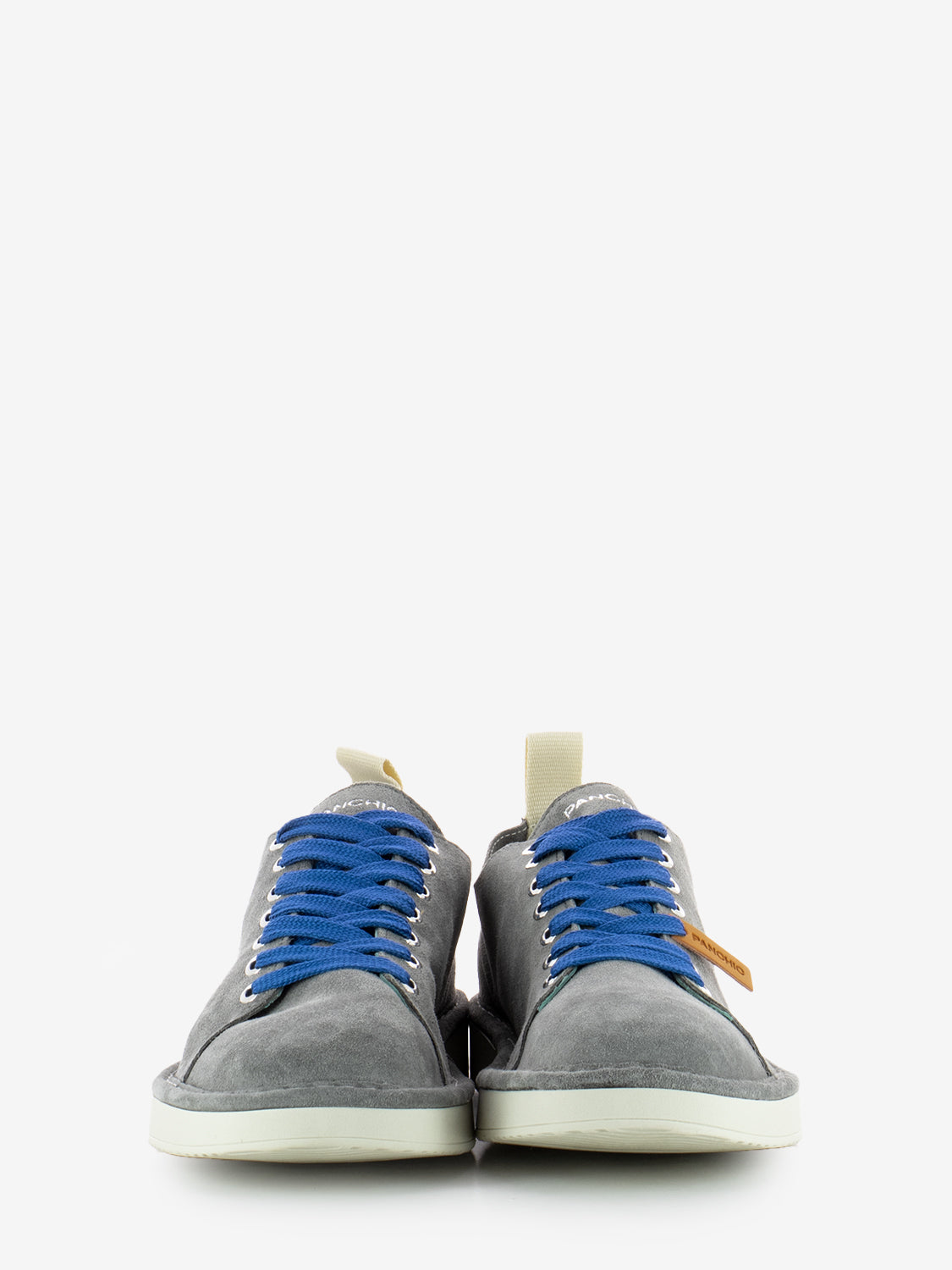 P01 Lace Up suede vibrant grey / true blue