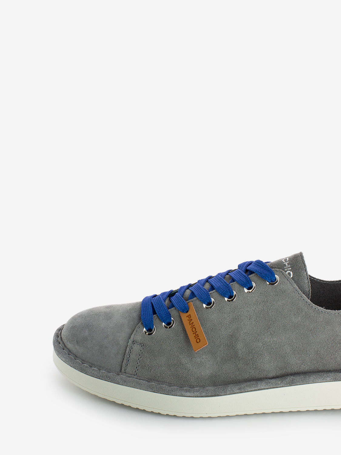P01 Lace Up suede vibrant grey / true blue