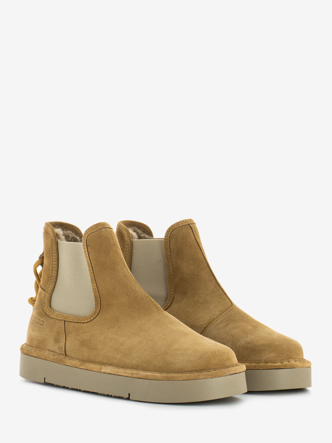 P67 Chunky Beatle Suede Faux Fur Lining brown sugar