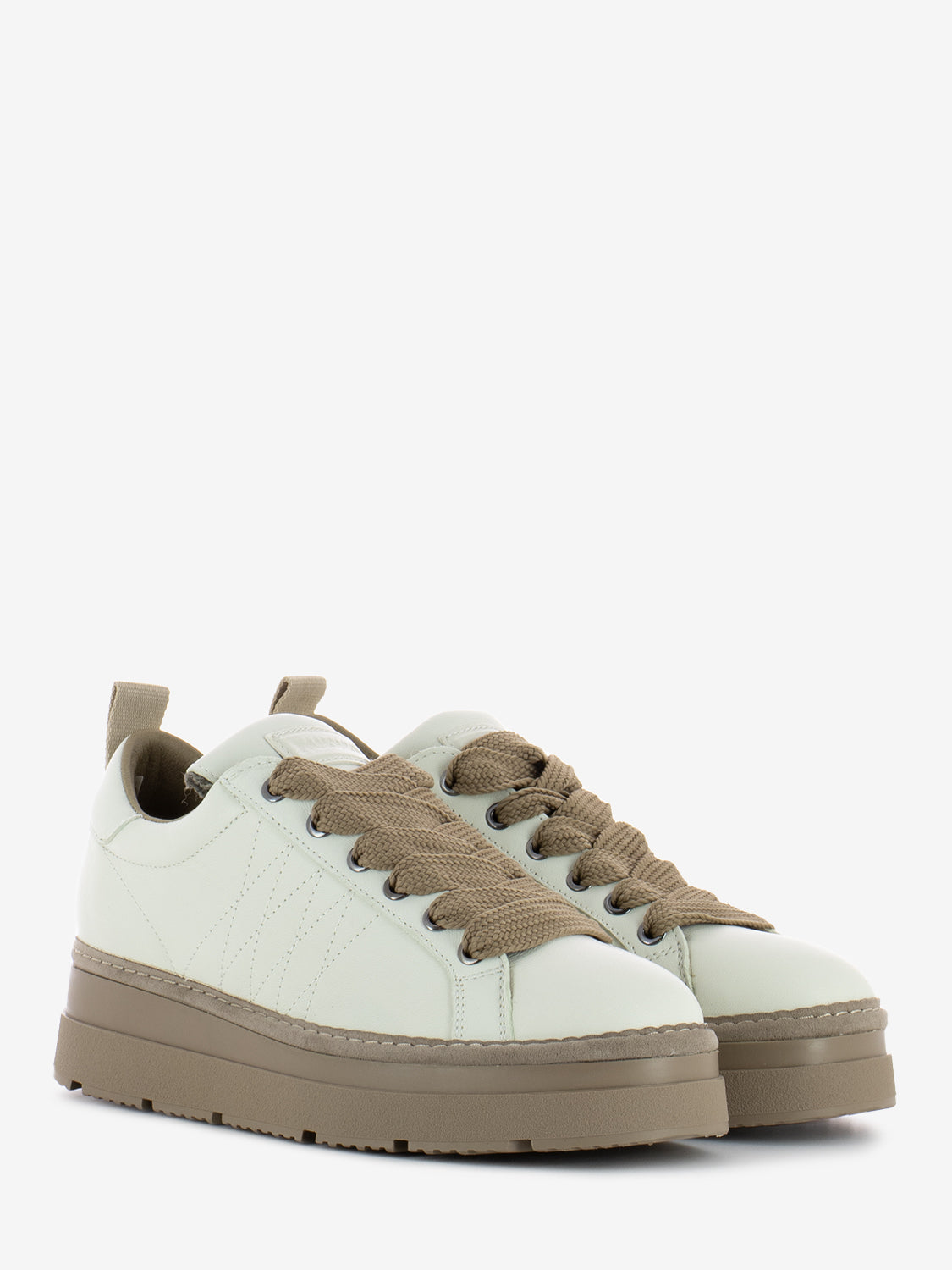 P89 Lace-up leather white