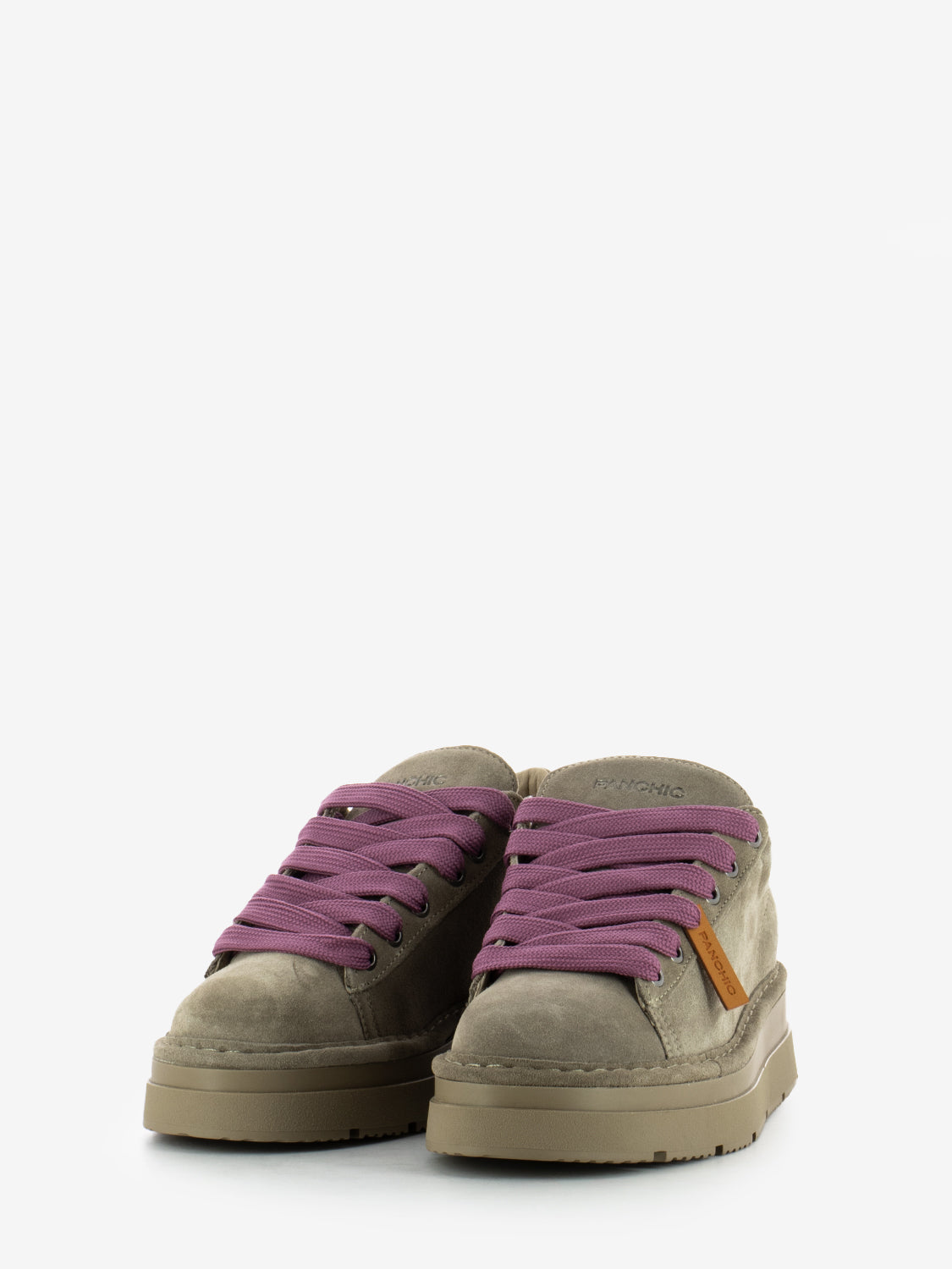 P89 Lace-up suede walnut