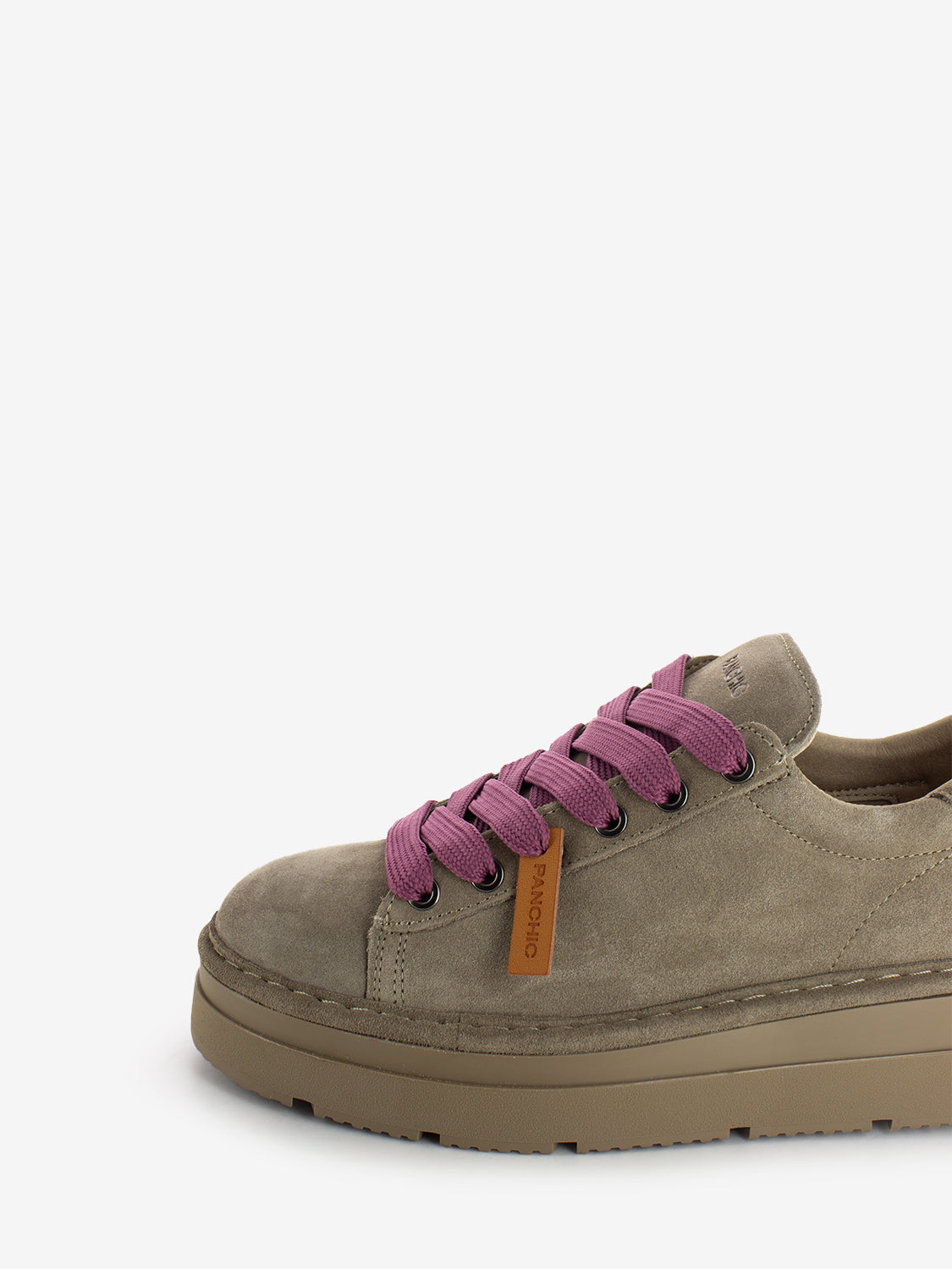 P89 Lace-up suede walnut
