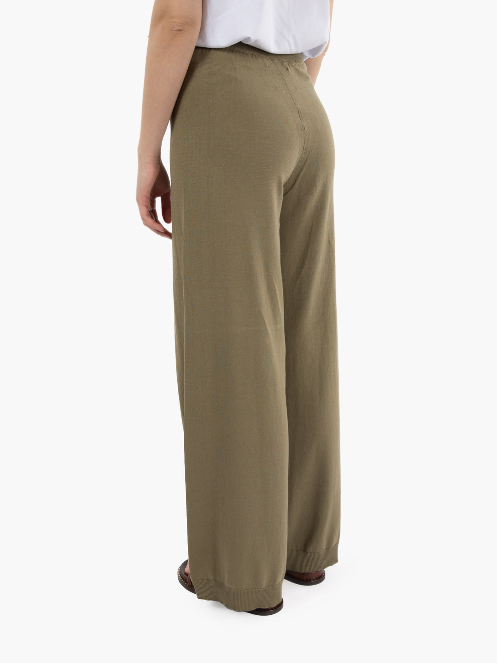 Military Green Knitted Trousers