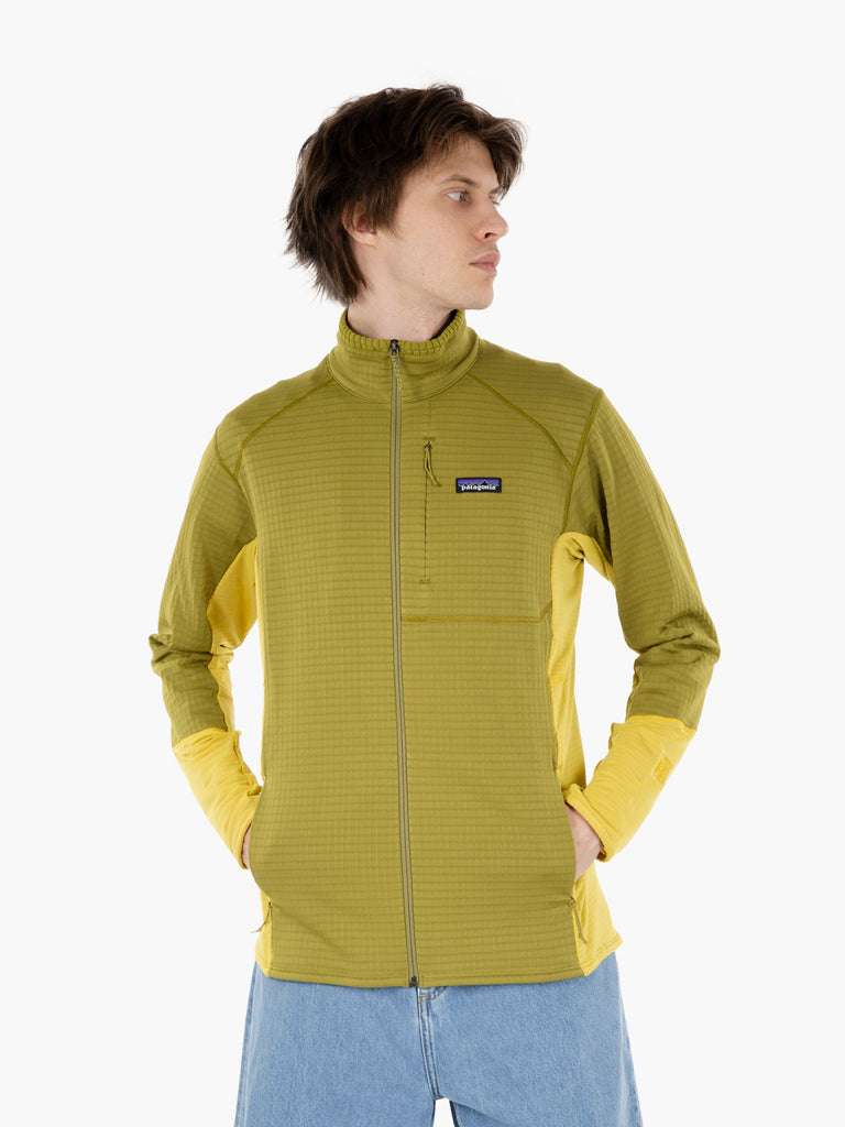 PATAGONIA - Men's R1 Fleece midlayer jacket graze green