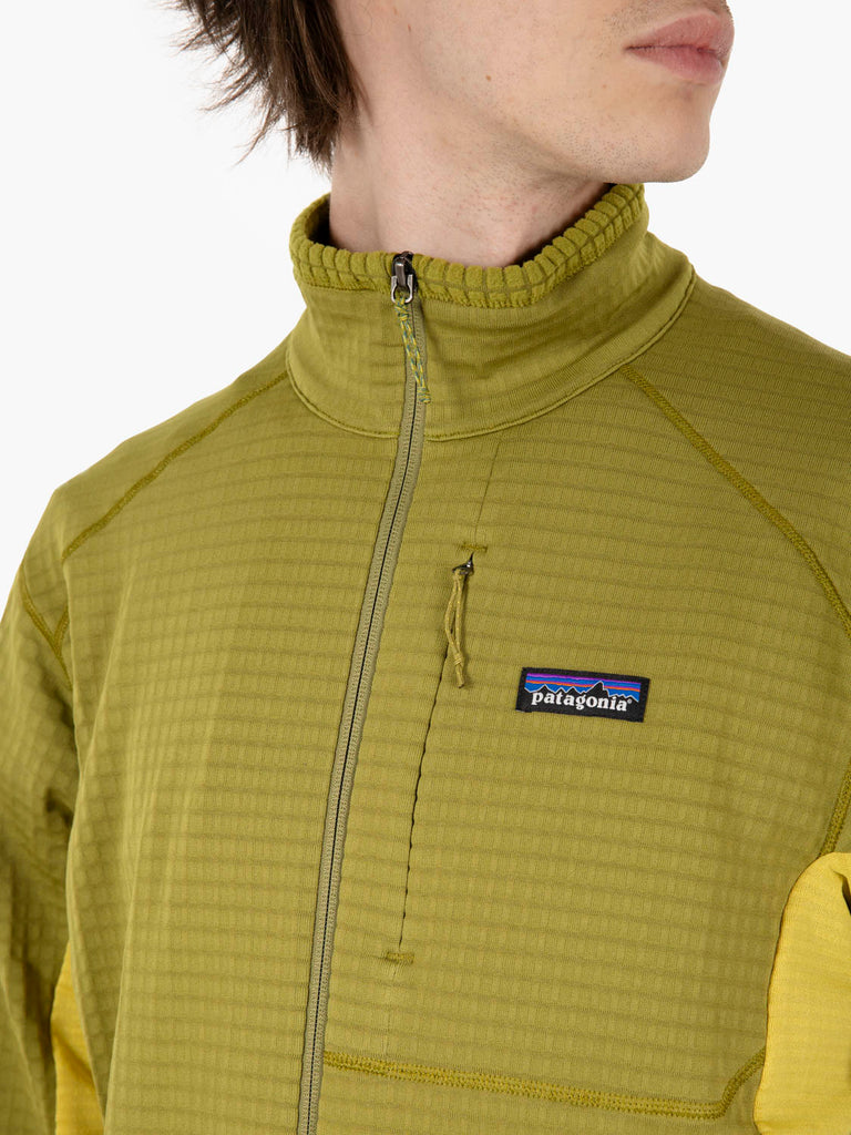 PATAGONIA - Men's R1 Fleece midlayer jacket graze green
